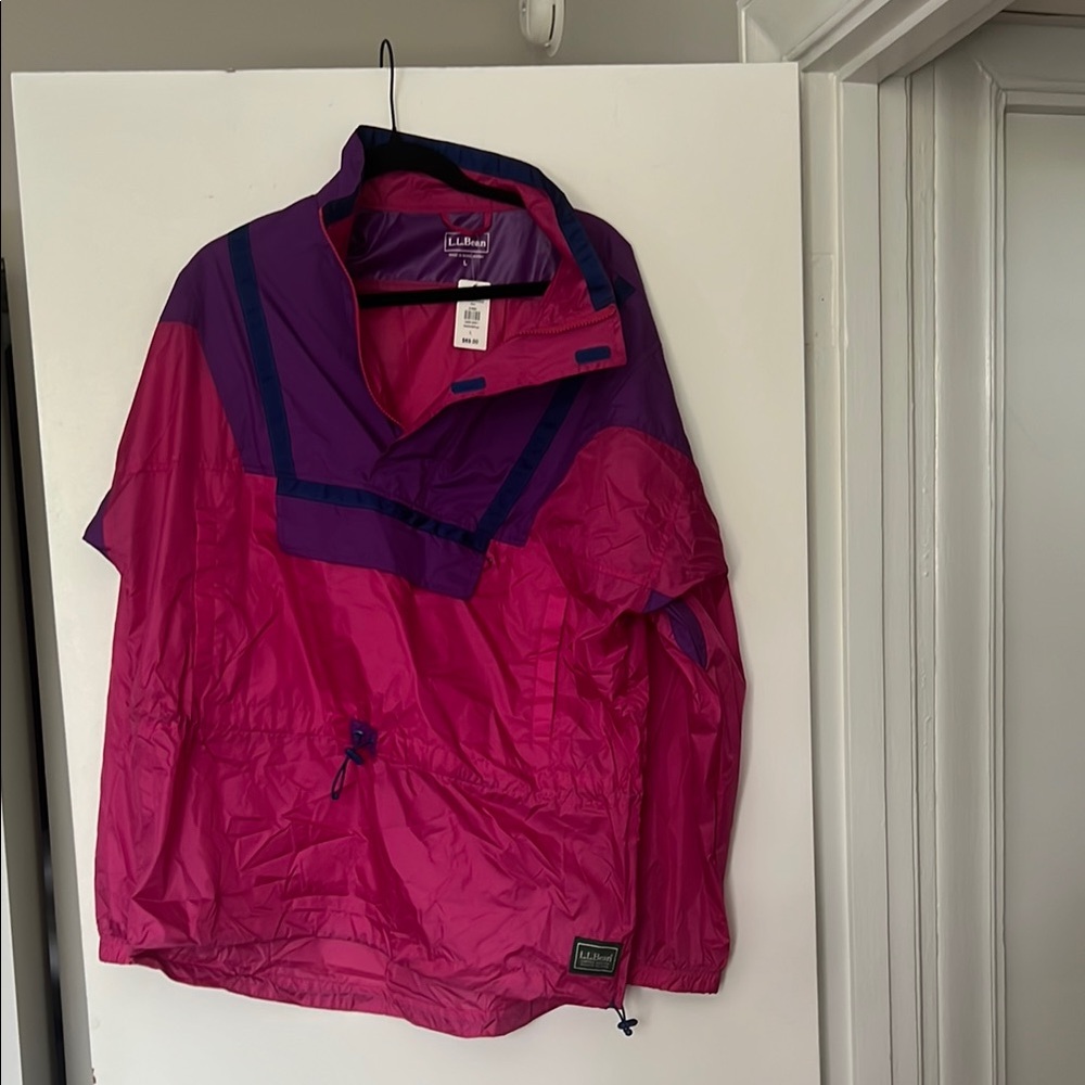 NWT L.L. Bean Fuchsia and Violet Pullover